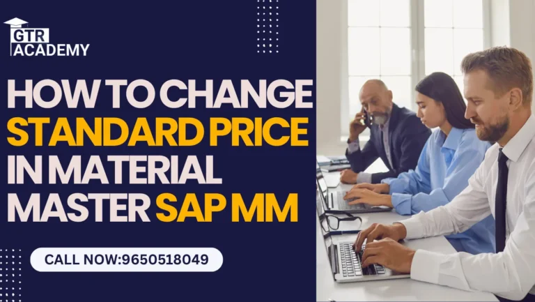 How to Change Standard Price in Material Master SAP MM
