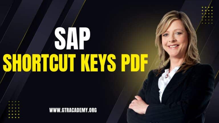 SAP Shortcut Keys PDF 2025: