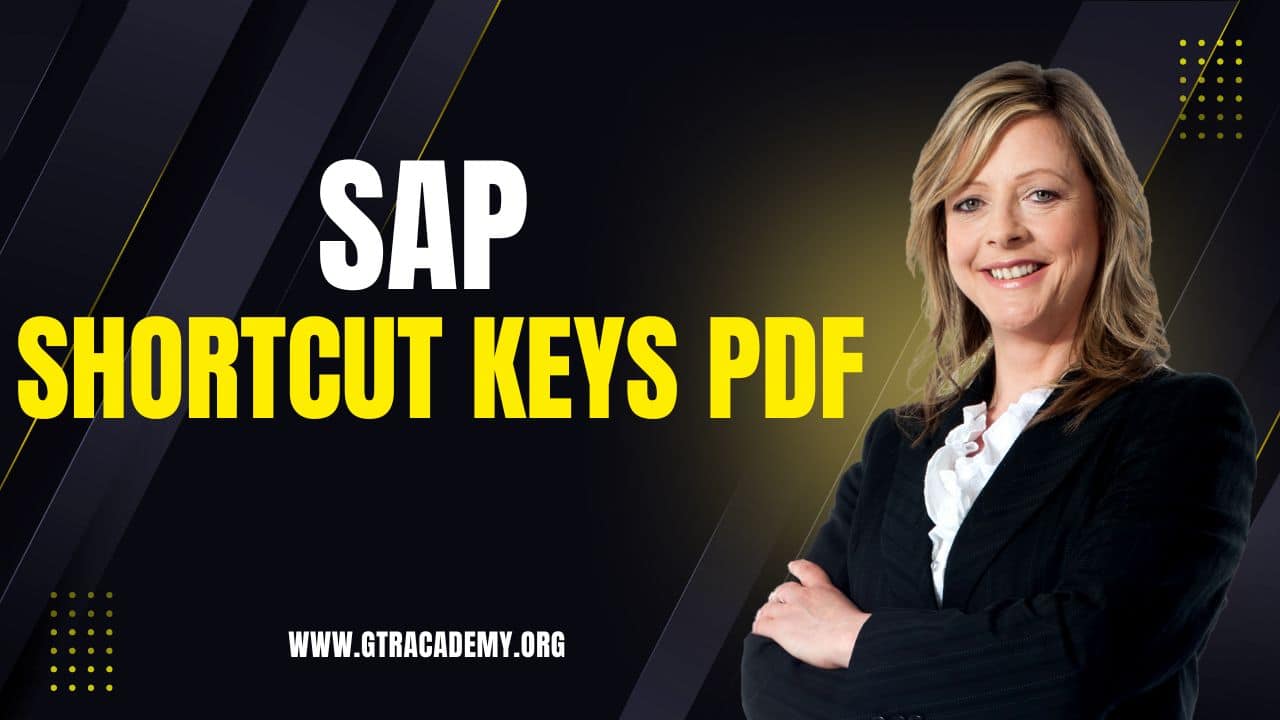 SAP Shortcut Keys PDF 2025: