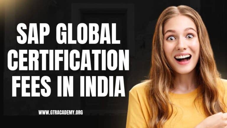 SAP Global Certification Fees in India