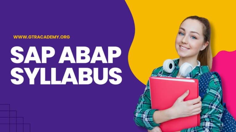SAP ABAP Syllabus in 2025