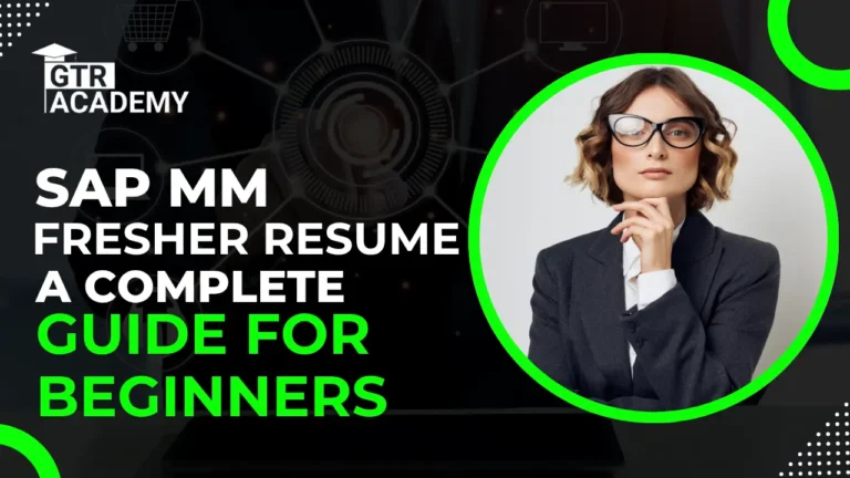 SAP MM Fresher Resume