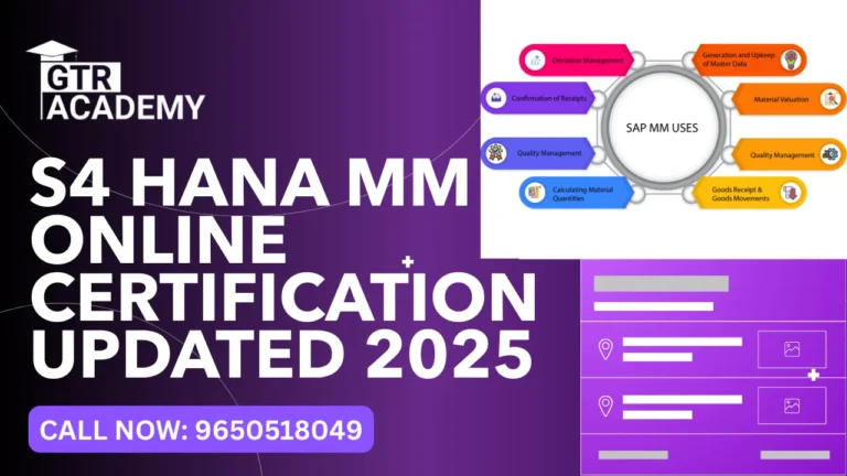 S4 HANA MM Online Certification