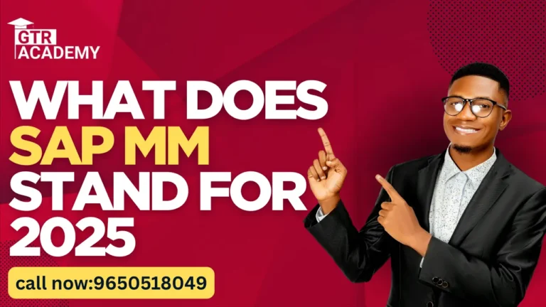What Does SAP MM Stand For