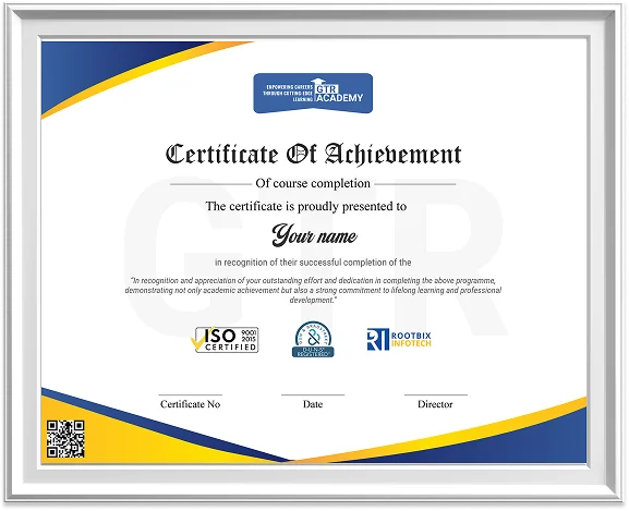 Training certificate